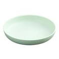 thumbnail image 1 of Farfi Dinner Plate Solid Color Smooth Surface Easy Cleaning Microwave Safe Food Grade Tableware Round Shape Food Plate Home Anti-Slip Base Dinner Dish Kitchen Supplies (Green,21 cm), 1 of 13