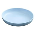 thumbnail image 1 of Farfi Dinner Plate Solid Color Smooth Surface Easy Cleaning Microwave Safe Food Grade Tableware Round Shape Food Plate Home Anti-Slip Base Dinner Dish Kitchen Supplies (Blue,21 cm), 1 of 13