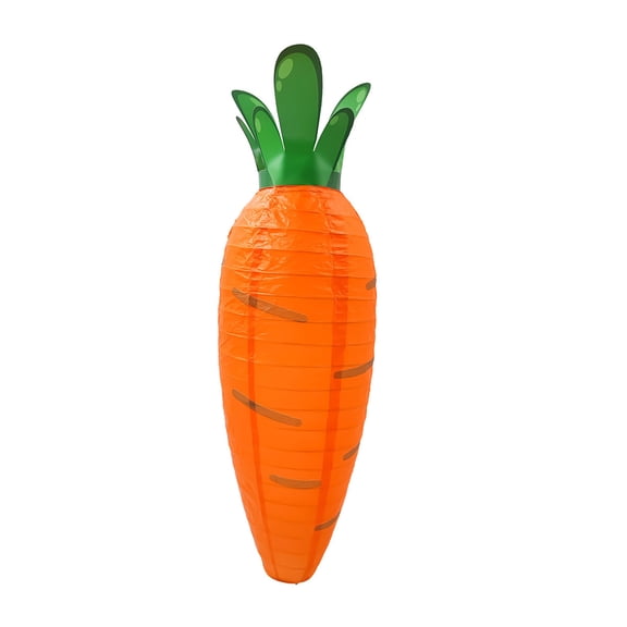 Farfi Easter Lantern Easy to Carry Bright Color Cute Carrot Shape Paper Lantern Festival Decoration Home Decor (Orange)