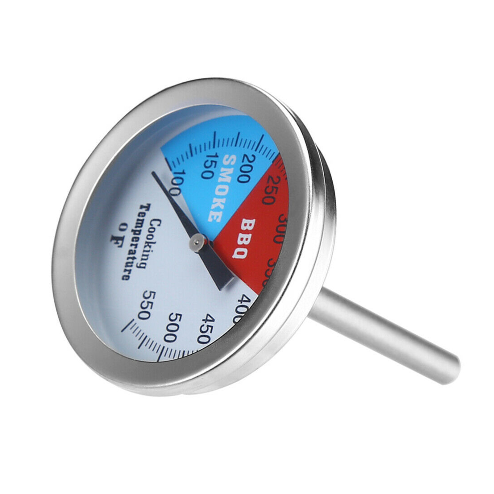 Farfi Easy Reading BBQ Thermometer Gauge Quick Response Stainless Steel