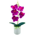 thumbnail image 1 of Farfi Elegant Artificial Bonsai Easy Care 5 Heads Beautiful Artificial Orchid Flowers Party Supplies (Purple), 1 of 13