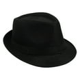 thumbnail image 1 of Farfi England Hat Exquisite Unisex Large Panama Jazz Cap for Outdoor (Black), 1 of 13