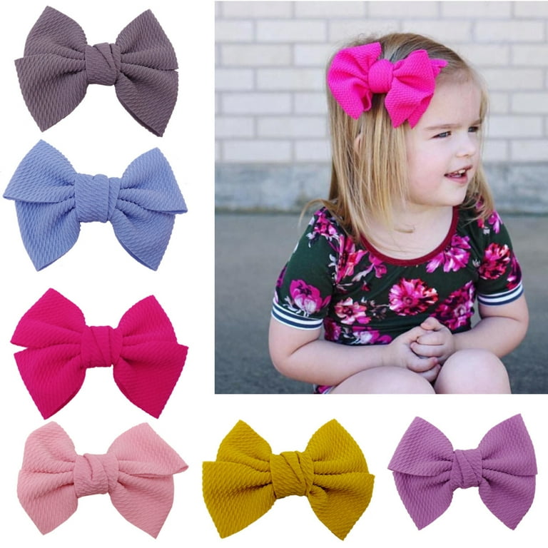 Windfall Hair Bows Clips with Long Ribbon for Baby Girls Toddlers Infant  Women Hair Barrettes Bangs Clip Hairpin Set Hair Accessories 