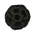 thumbnail image 1 of Farfi Faux Synthetic Hair Bun Extension Elastic Wavy Bridal Donut Chignon Hairpiece (Natural Black), 1 of 8