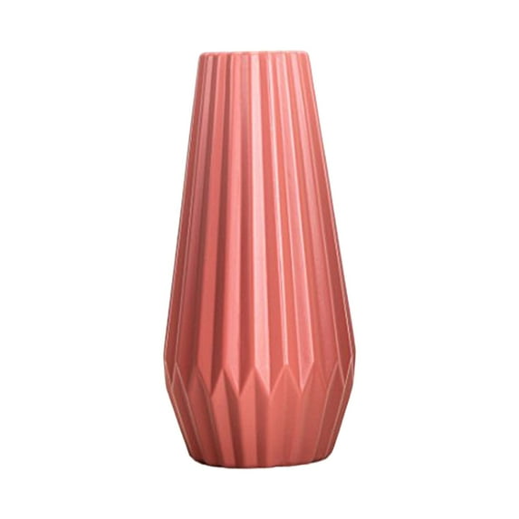Farfi Flower Vase Nordic Style Exquisite Modern Imitation Glaze Vase Ornament Home Decor (Pink)