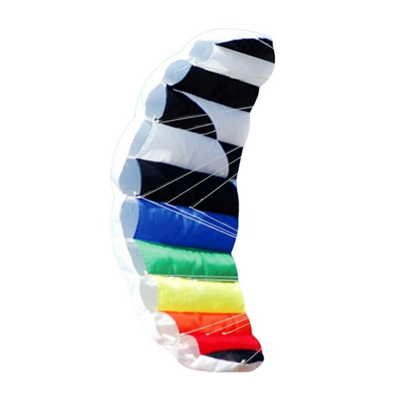 Farfi Flying Kite Beautiful Tear resistant 1 4M Dual Line Power Kites for Entertainment (Black White Color Block)
