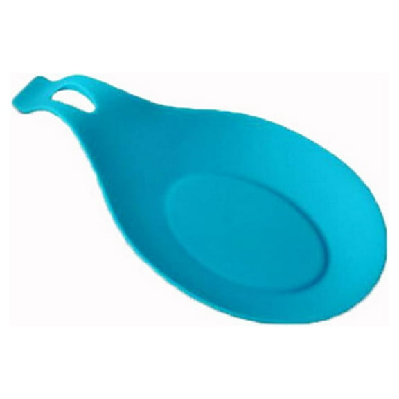 Farfi Food Grade Silicone Soup Spoon Ladle Rest Container Rack Holder Kitchen Supplies (Blue)