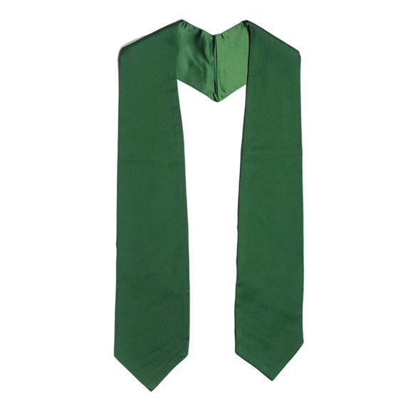 Farfi Graduation Stole Super Soft Vibrant Color Faux Silk Unisex Adult Graduation Honor Stole for Students (Green)