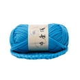 thumbnail image 1 of Farfi Hand-knit Woven Thread Thick Basket Blanket Braided DIY Crochet Cloth Fancy Yarn (Lake Blue), 1 of 13
