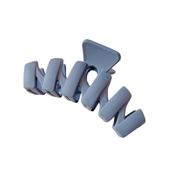 Farfi Head Clip Trendy Beautiful Strong Claw Large Size Eco-friendly Daily Styling Resin Solid Color Shark Clip Hair Accessories (Blue)