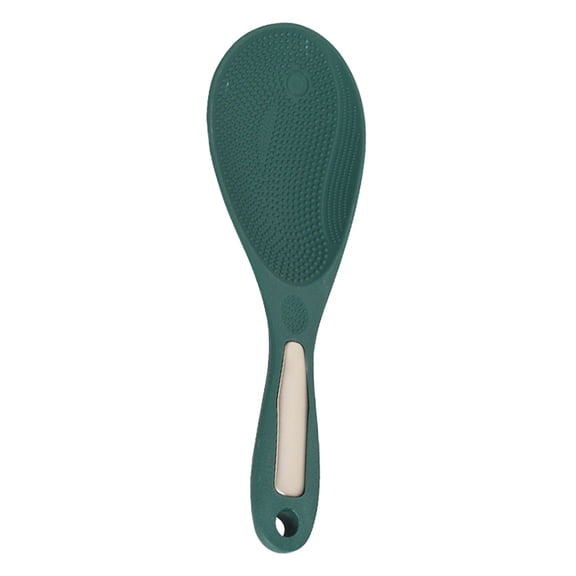 Farfi Heat-Resistant Particles Surface Hanging Hole Rice Spoon Non-stick Rice Cooker Spoon Kitchen Tools (Green)