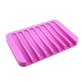 thumbnail image 1 of Farfi Home Bathroom Anti-Slip Silicone Draining Soap Holder Storage Tray Dish Plate (Rose Red), 1 of 10