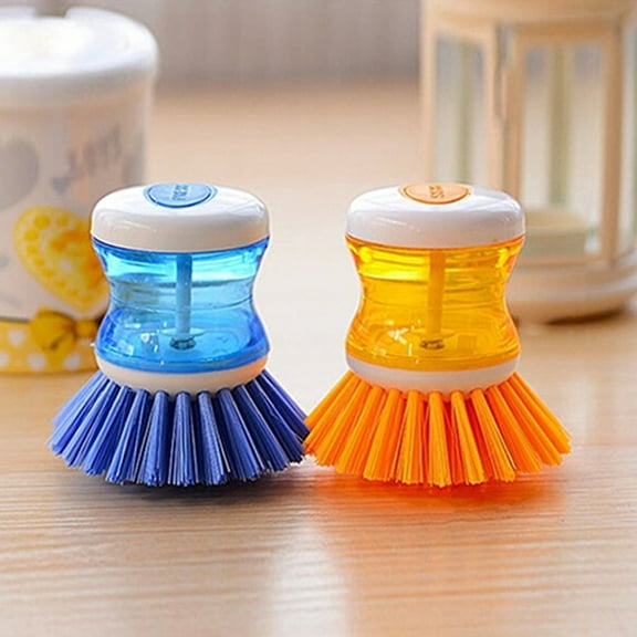 Farfi Home Kitchen Washing Tool Plastic Pot Pan Dish Bowl Cleaning Brush Scrubber (Random Color in 1 pc)