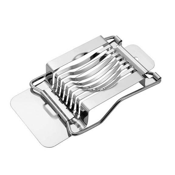 Farfi Household Stainless Steel Boiled Egg Slicer Section Cutter Kitchen Supplies (Silver)
