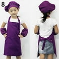 thumbnail image 1 of Farfi Kid Children Kitchen Cooking Baking Painting Art Keep Clean Pocket Bib Apron (Purple), 1 of 13