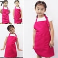 thumbnail image 1 of Farfi Kid Children Kitchen Cooking Baking Painting Art Keep Clean Pocket Bib Apron (Rose), 1 of 13