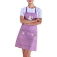 thumbnail image 1 of Farfi Kitchen Apron Sleeveless Waterproof Oil-proof Comfortable Adjustable Home Cleaning Tools Double Pocket Cute Cartoon Rabbit Adults Lady Women Apron Household Supplies (Purple), 1 of 13