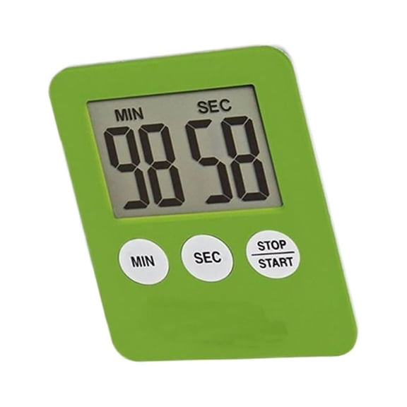 Farfi Magnetic Square LCD Digital Timer Kitchen Cooking Countdown Alarm Clock Tools (Green)