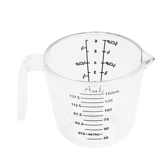 Farfi Measure Liquid Jug Transparent Ergonomic Handle Food Grade Large Capacity High Accuracy BPA Free Liquid Measuring Cup Volumetric Container Tool Kitchen Supplies (1 pc,S)