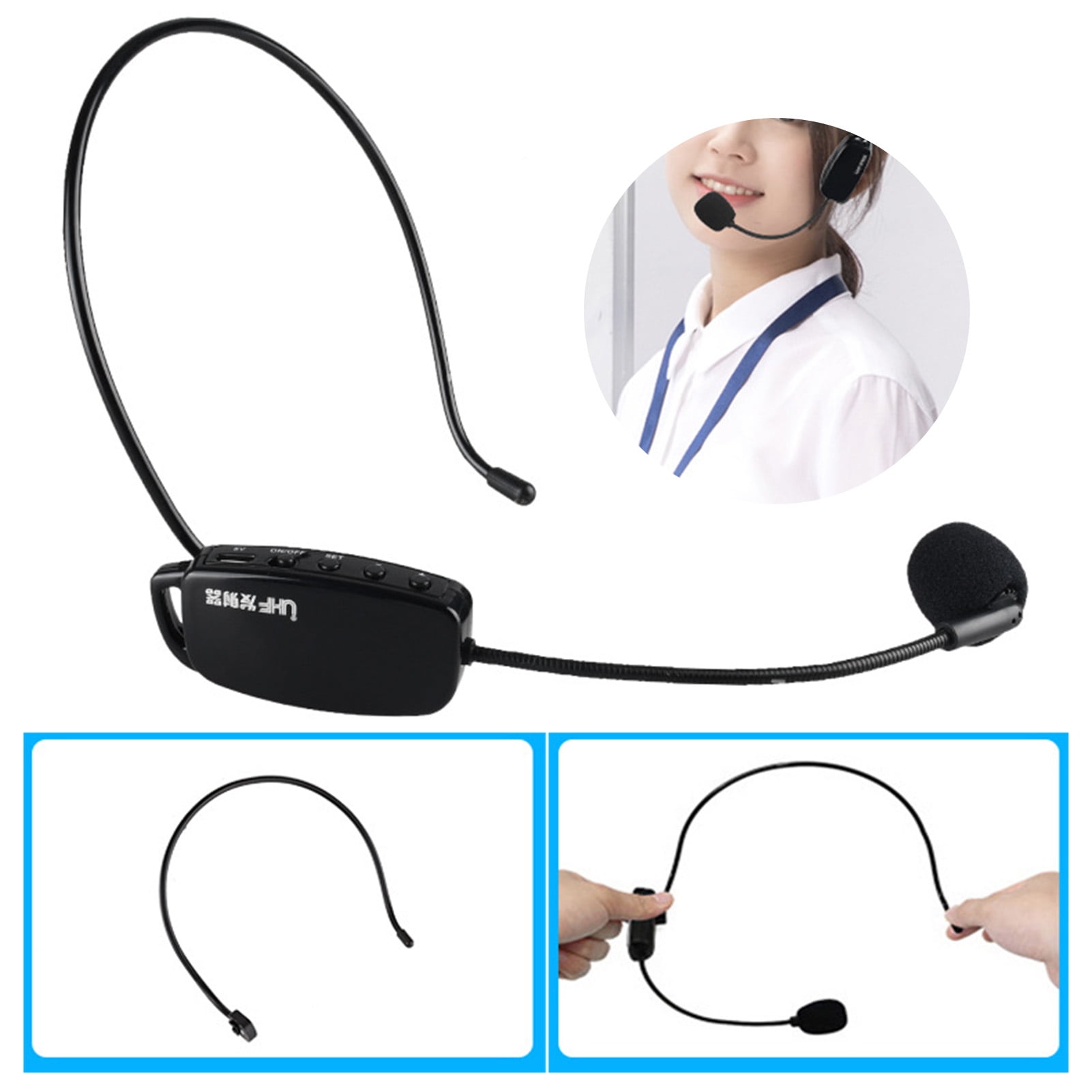 Farfi Mini Portable Wireless Microphone Rechargeable Voice Amplifier