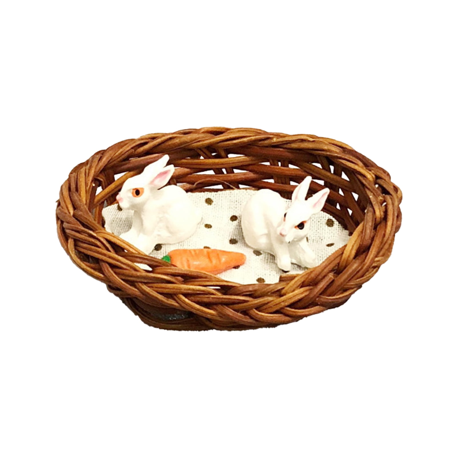 Farfi Mini Rattan Rabbit Nest High Simulation Decoration Resin Rattan