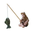 thumbnail image 1 of Farfi Miniature Sculpture Handmade Resin Fishing Old Man Statue Fish Tank Aquarium Ornament Home Decor (Multicolor), 1 of 8