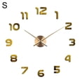thumbnail image 1 of Farfi Modern DIY Acrylic Mirror Surface Wall Sticker Quartz Clock Living Room Decor (Golden,S), 1 of 13
