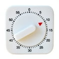 thumbnail image 1 of Farfi Novelty White Square 60-Minutes Mechanical Timer Reminder Counting for Kitchen (1pc), 1 of 10