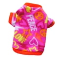 thumbnail image 1 of Farfi Pet Dog Puppy Winter Soft Warm Heart Star Print Clothes Coat Costume Apparel (Orange + Rose Red,S), 1 of 13