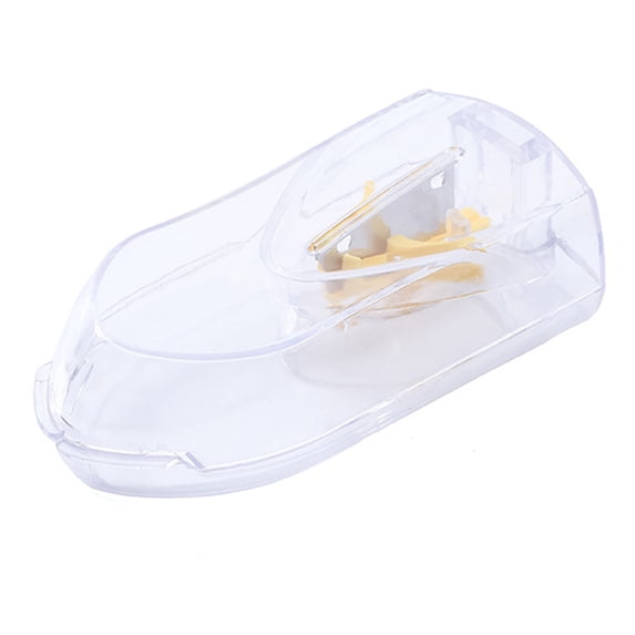 Farfi Pill Box Strong Sealing Easy to Carry Transparent Visible Adjustable Cutting Plastic Vitamin Tablet Pill Cutter for Trip (White)