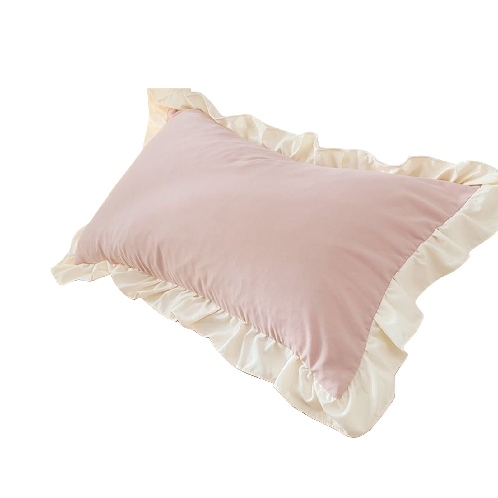 Farfi Pillow Case Washable Tear Resistant Breathable Non fading Princess Style Lace Trim Ruffle Pillow Cushion Home Supply 40x60cm Light Pink Walmart