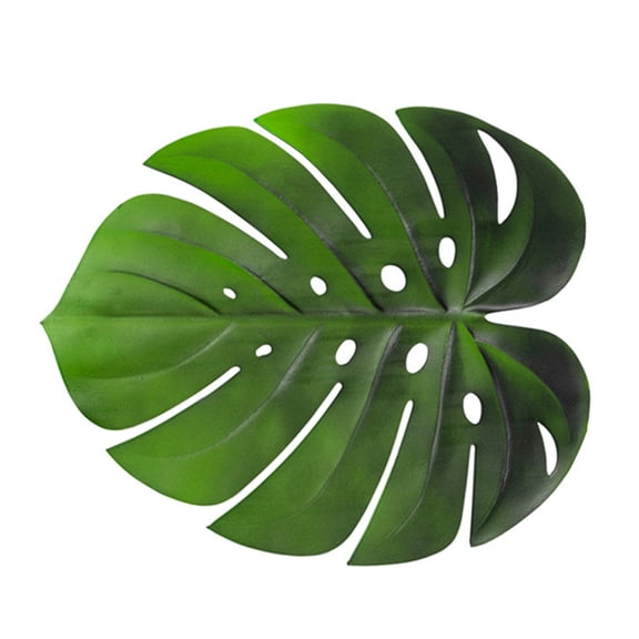 Farfi Place Mat Cute Skid-resistant EVA Leaf Shape Exquisite Table Mat for Home (Green)