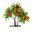 thumbnail image 1 of Farfi Plastic Artificial Orange Tree Bonsai Faux Plant Fake Potted Flower Home Office Garden Decor (Strawberry#), 1 of 11