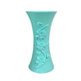 thumbnail image 1 of Farfi Plastic Embossment Vase Flower Arrangement Pot Container Home Office Table Decor (Light Blue), 1 of 13