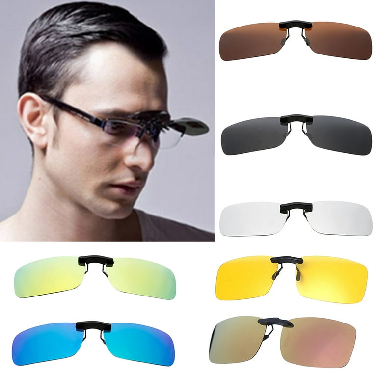 Farfi Portable Polarized Mirrored UV400 Clip-on Lens Sunglasses