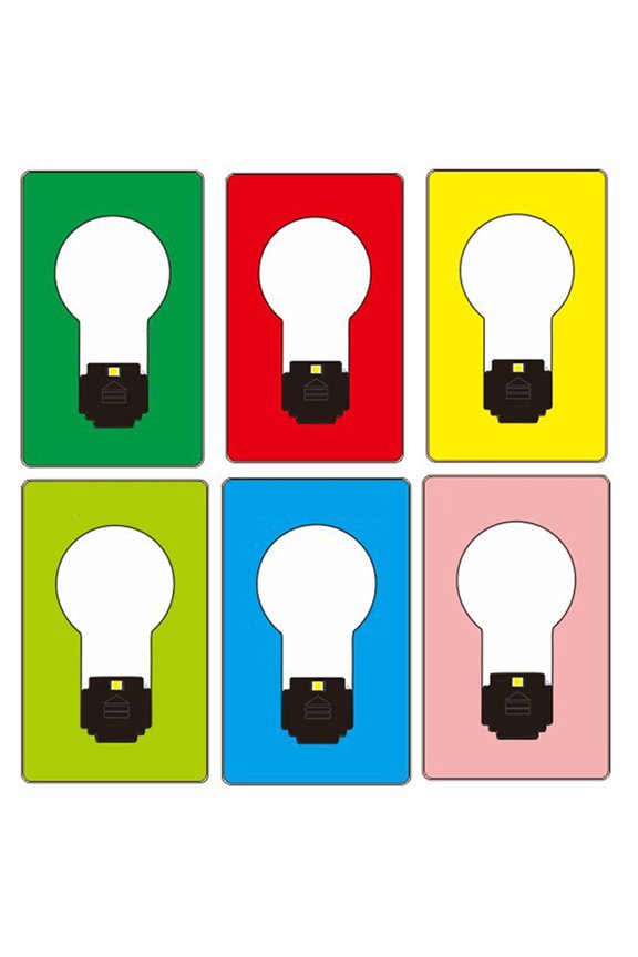 Portable Ultra-thin Mini LED Wallet Pocket Credit Card Size Lamp Night Light (Sky Blue,White Light*)