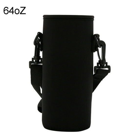 Farfi Portable Water Bottle Carrier Insulated Cup Cover Bag Holder Pouch with Strap (64oZ)