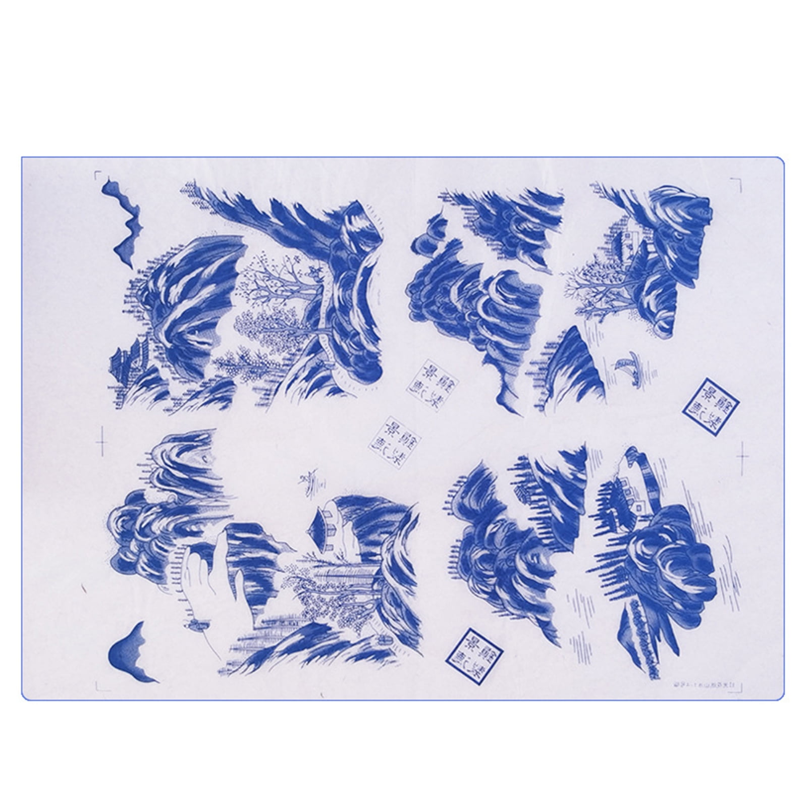 Farfi Pottery Decal Simple Operation Convenient DIY Blue And White