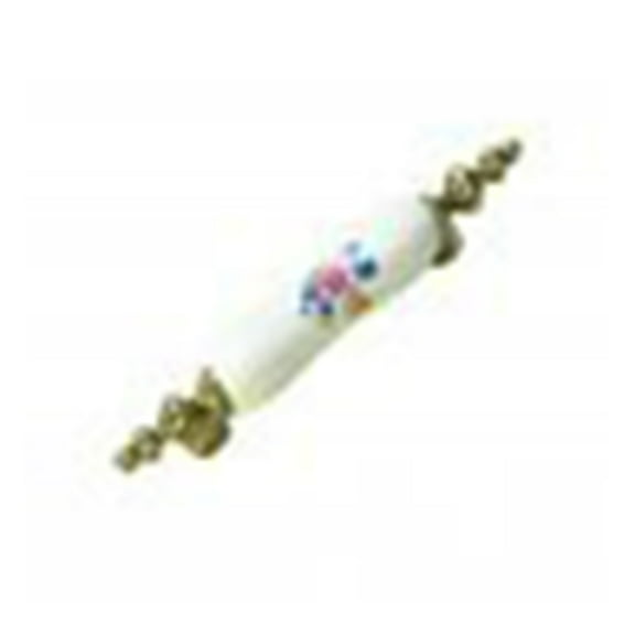 Farfi Rural Style Flower Ceramic Door Handle Cabinet Pull Vintage Cupboard Drawer Knob (886-76mm)