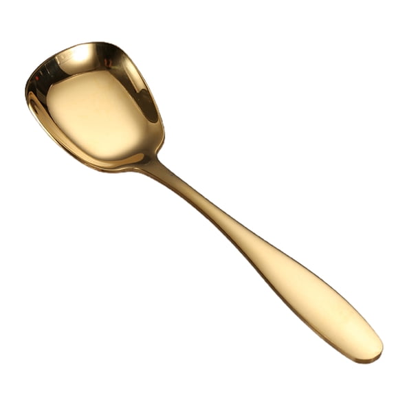 Farfi Serving Spoon Dishwasher Safe Rust-resistant Stainless Steel Large Buffet Serving Spoon for Restaurant (Golden)