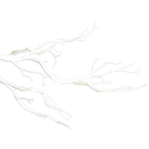 Farfi Small Dried Tree Artificial Branch Plant DIY Craft Wedding Party Home Decor (White)
