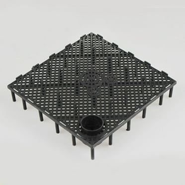 Farfi Square Aquarium Under Gravel Fish Tank Bottom Filtration Plate Filter System (Black With Nozzle)