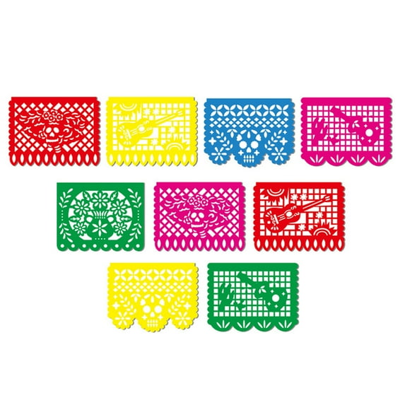 Farfi Square Mexican Cinco Festival Dead Theme Party Decor Baby Shower Supplies (Type 3)
