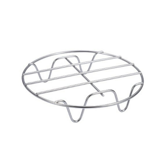 Farfi Stainless Steel Steaming Rack Multifunctional Cooling Rack Round Four-Legged Steaming Rack for Kitchen Cooking (6inch)
