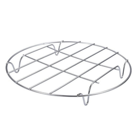 Farfi Stainless Steel Steaming Rack Multifunctional Cooling Rack Round Four-Legged Steaming Rack for Kitchen Cooking (9inch)