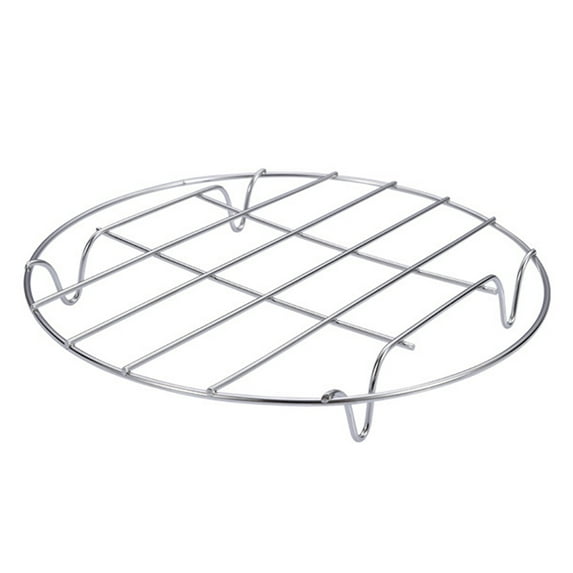 Farfi Stainless Steel Steaming Rack Multifunctional Cooling Rack Round Four-Legged Steaming Rack for Kitchen Cooking (9inch)