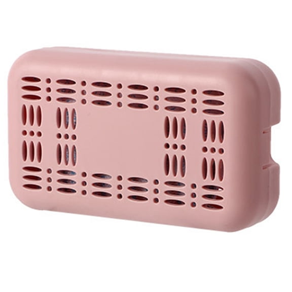 Farfi Suction Cup Fridge Activated Carbon Deodorant Box Air Purifier Smell Remover (Pink Type A)