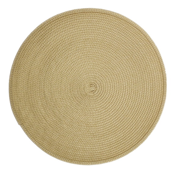 Farfi Table Mat Reusable Waterproof Round Tea Coffee Cup Coasters for Cafes (Beige*)