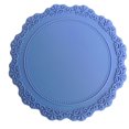 thumbnail image 1 of Farfi Table Placemat Retro Embossment Round Waterproof Oil-proof Anti-scald Silicone Dishwasher Safe Dining Mat Kitchen Supplies (Light Blue), 1 of 13