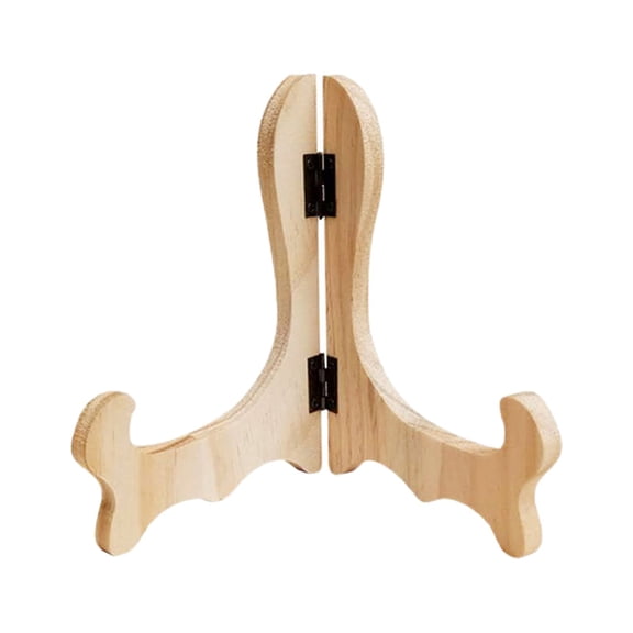 Farfi Tea Cake Display Stand Smooth Edge Wooden Natural Adjustable Hinge Display Tea Pancake Chinese Style Stable Black Tea Display Holder for Home (Type A,M)